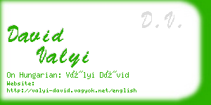 david valyi business card